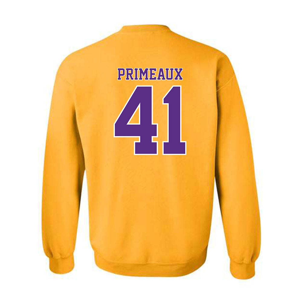 LSU - NCAA Baseball : DJ Primeaux - Classic Shersey Crewneck Sweatshirt-1