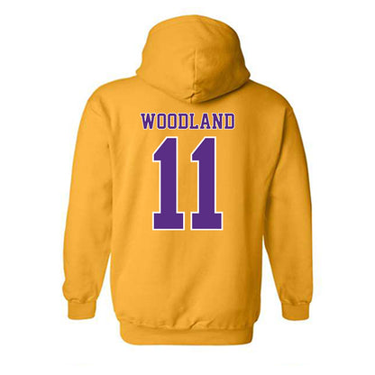 LSU - NCAA Football : PJ Woodland - Classic Shersey Hooded Sweatshirt-1