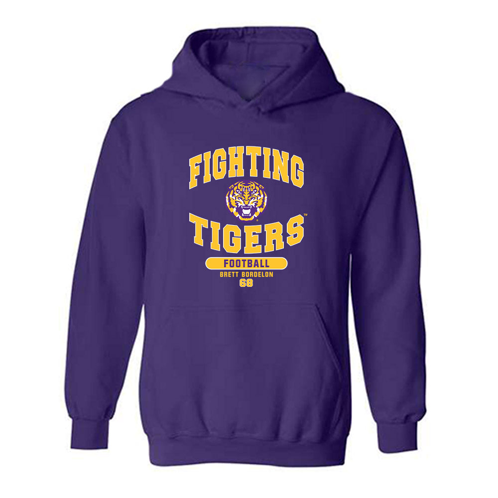 LSU - NCAA Football : Brett Bordelon - Classic Fashion Shersey Hooded Sweatshirt-0