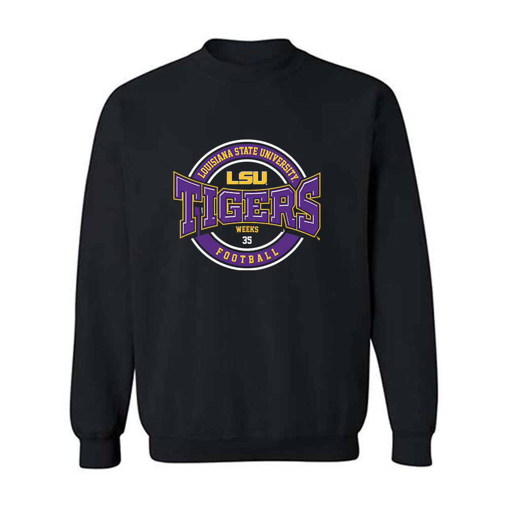 LSU - NCAA Football : Zach Weeks - Classic Fashion Shersey Crewneck Sweatshirt-0
