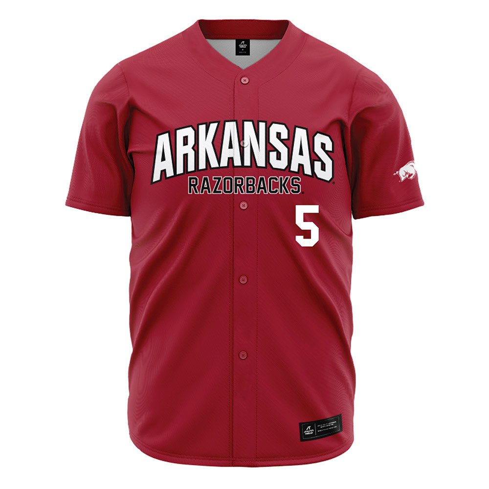 Arkansas - NCAA Baseball : TJ Pompey - Cardinal Jersey-0