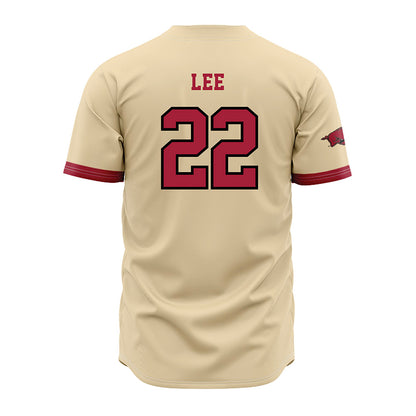 Arkansas - NCAA Baseball : Peyton Lee - Off White Jersey-1