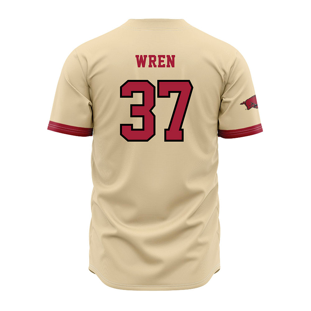 Arkansas - NCAA Baseball : Grant Wren - Off White Jersey-1