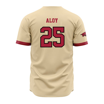Arkansas - NCAA Baseball : Kuhio Aloy - Off White Jersey-1