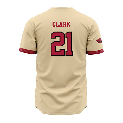 Arkansas - NCAA Baseball : Brenton Clark - Off White Jersey