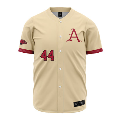 Arkansas - NCAA Baseball : Carson Wiggins - Off White Jersey