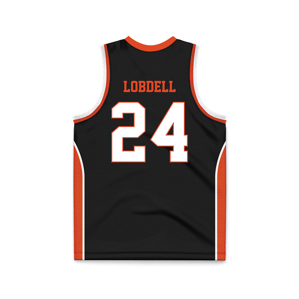 Syracuse - NCAA Men's Basketball : Noah Lobdell - Black Basketball Jersey-1