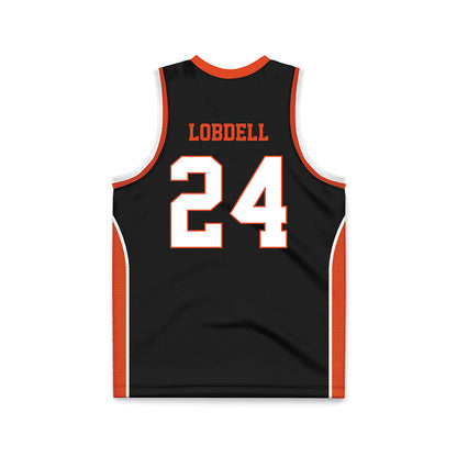 Syracuse - NCAA Men's Basketball : Noah Lobdell - Black Basketball Jersey-1