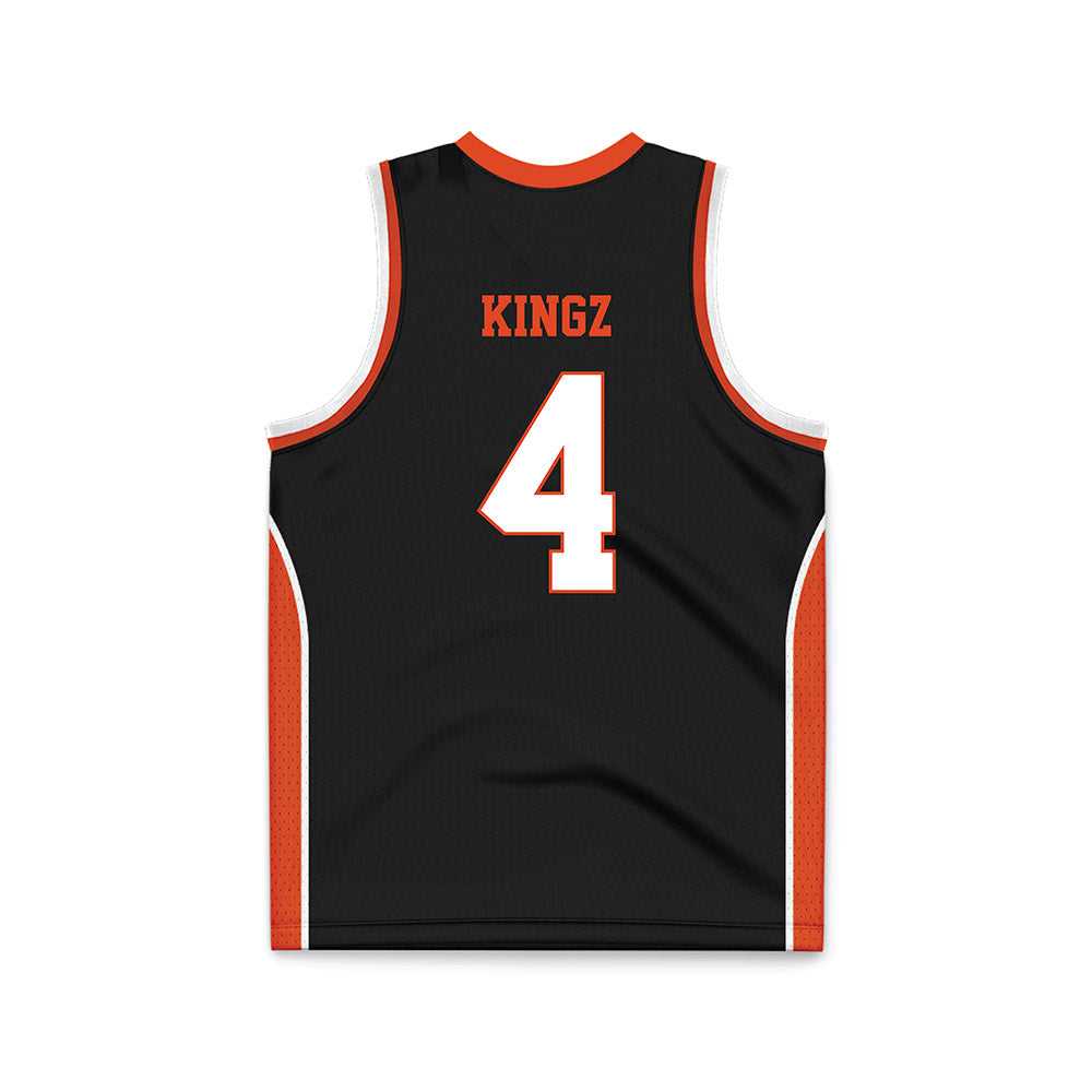 Syracuse - NCAA Men's Basketball : Nate Kingz - Black Basketball Jersey-1