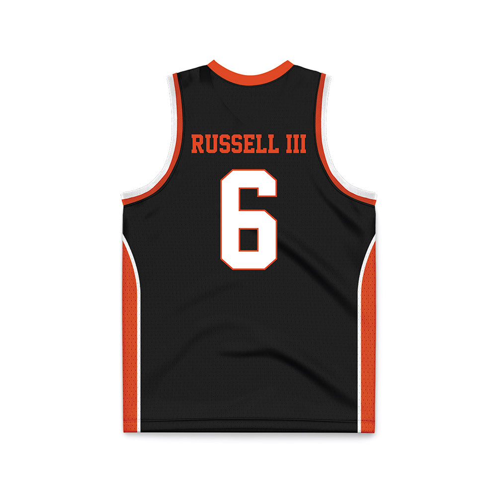 Syracuse - NCAA Men's Basketball : Calvin Russell III - Black Basketball Jersey-1