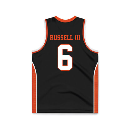 Syracuse - NCAA Men's Basketball : Calvin Russell III - Black Basketball Jersey-1