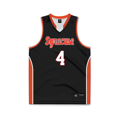 Syracuse - NCAA Men's Basketball : Nate Kingz - Black Basketball Jersey-0