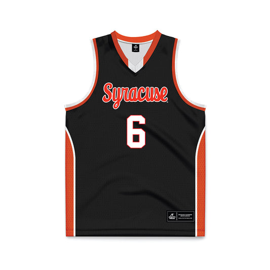 Syracuse - NCAA Men's Basketball : Calvin Russell III - Black Basketball Jersey-0