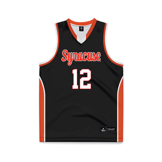 Syracuse - NCAA Men's Basketball : Mark Morano Mahmutovic - Black Basketball Jersey-0