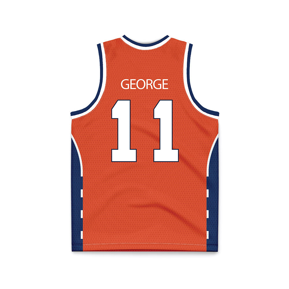 Syracuse - NCAA Men's Basketball : Naithan George - Orange Basketball Jersey-1