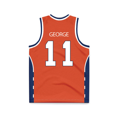 Syracuse - NCAA Men's Basketball : Naithan George - Orange Basketball Jersey-1