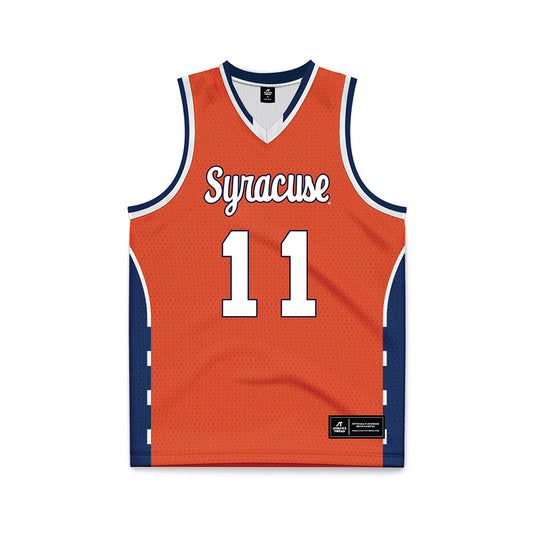 Syracuse - NCAA Men's Basketball : Naithan George - Orange Basketball Jersey-0