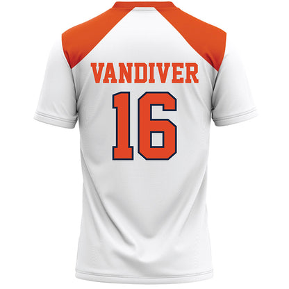 Syracuse - NCAA Women's Lacrosse : Colette Vandiver - White Lacrosse Jersey -1