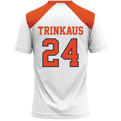 Syracuse - NCAA Women's Lacrosse : Caroline Trinkaus - White Lacrosse Jersey -1