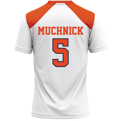 Syracuse - NCAA Women's Lacrosse : Emma Muchnick - White Lacrosse Jersey -1