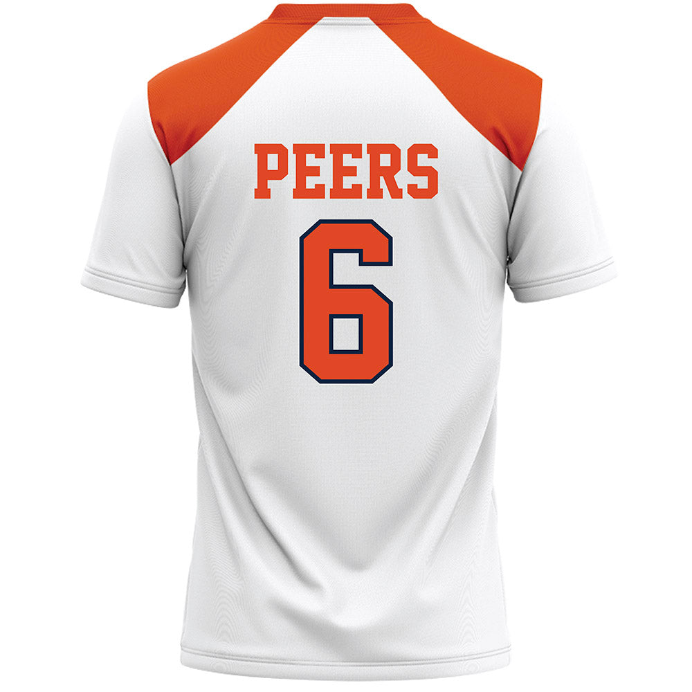 Syracuse - NCAA Women's Lacrosse : Ella Peers - White Lacrosse Jersey -1