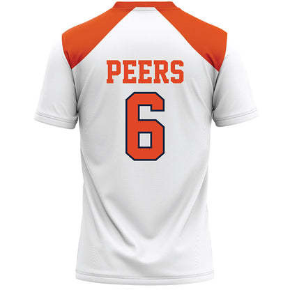 Syracuse - NCAA Women's Lacrosse : Ella Peers - White Lacrosse Jersey -1