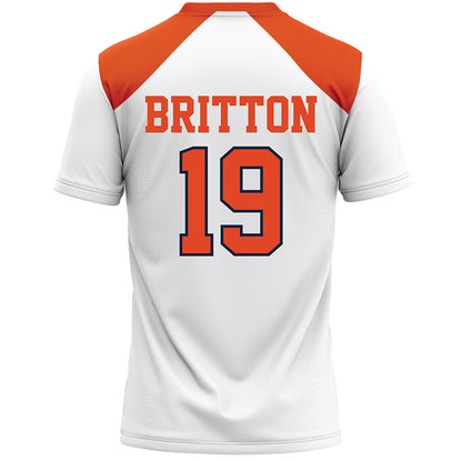 Syracuse - NCAA Women's Lacrosse : Gracie Britton - White Lacrosse Jersey -1