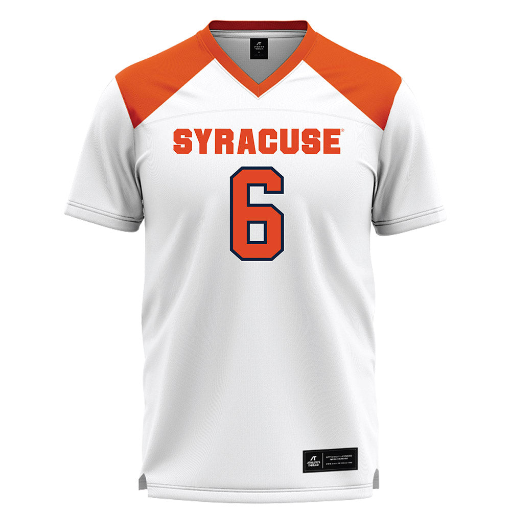 Syracuse - NCAA Women's Lacrosse : Ella Peers - White Lacrosse Jersey -0