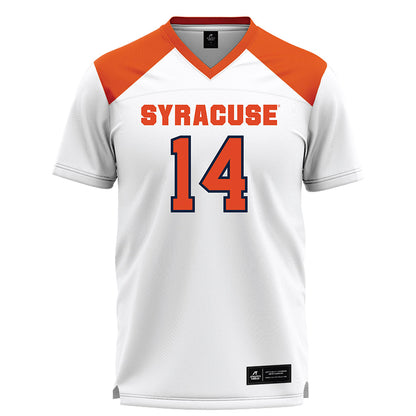 Syracuse - NCAA Women's Lacrosse : Ireland Mistretta - White Lacrosse Jersey -0