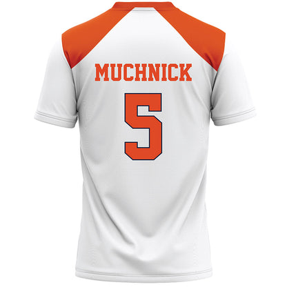 Syracuse - NCAA Women's Lacrosse : Emma Muchnick - White Lacrosse Jersey -1