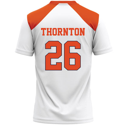 Syracuse - NCAA Women's Lacrosse : Courtney Thornton - White Lacrosse Jersey -1