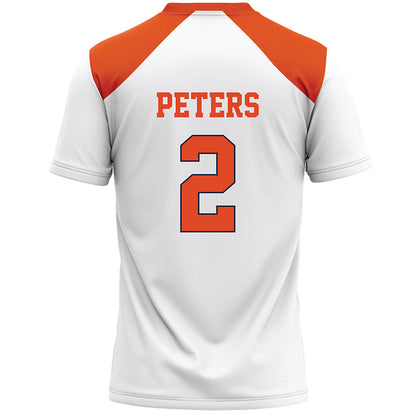 Syracuse - NCAA Women's Lacrosse : Brianna Peters - White Lacrosse Jersey -1