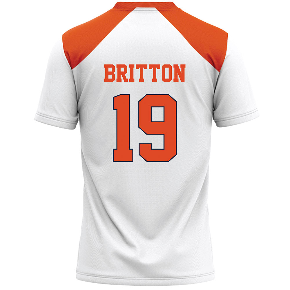 Syracuse - NCAA Women's Lacrosse : Gracie Britton - White Lacrosse Jersey -1