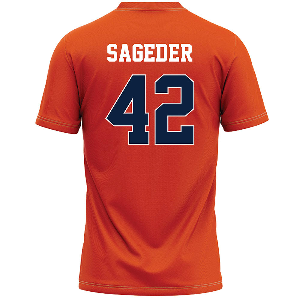 Syracuse - NCAA Men's Lacrosse : Dylan Sageder - Orange Lacrosse Jersey -1