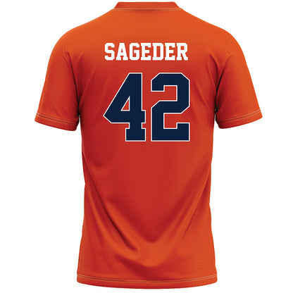 Syracuse - NCAA Men's Lacrosse : Dylan Sageder - Orange Lacrosse Jersey -1