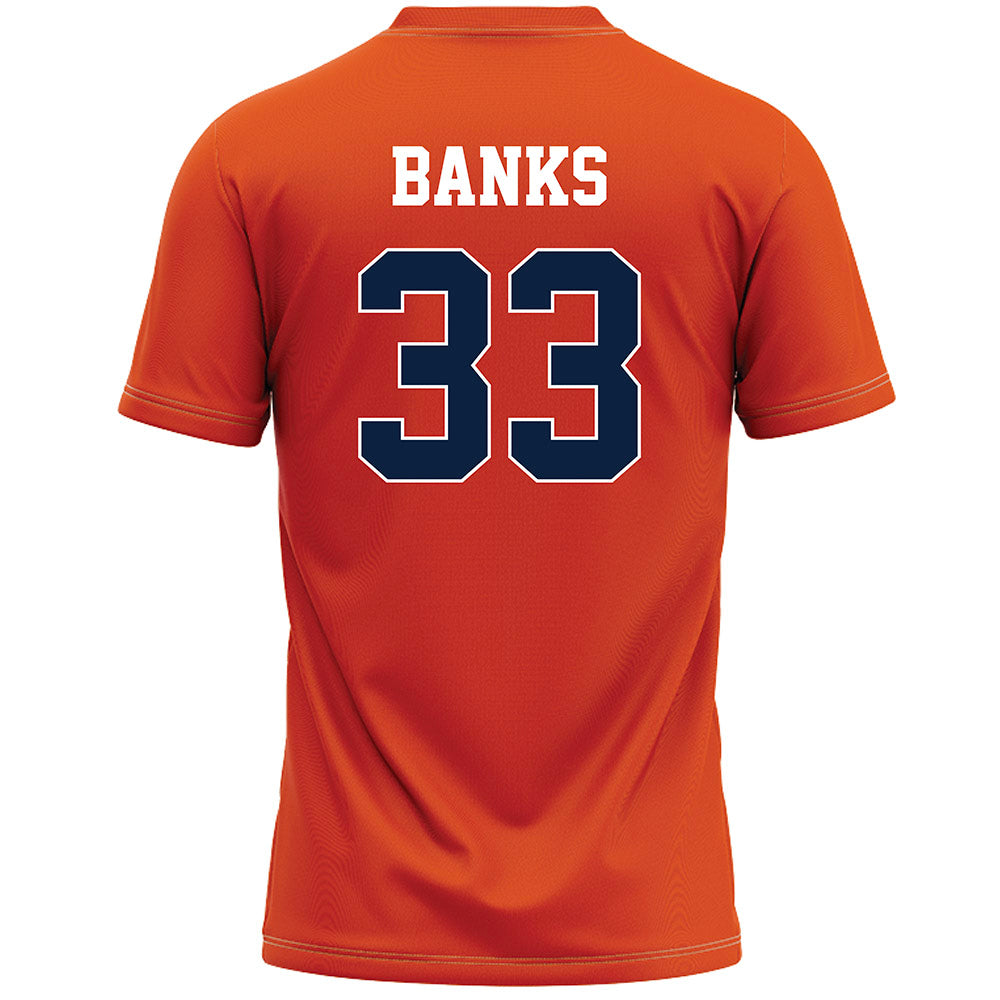 Syracuse - NCAA Men's Lacrosse : Liam Banks - Orange Lacrosse Jersey -1