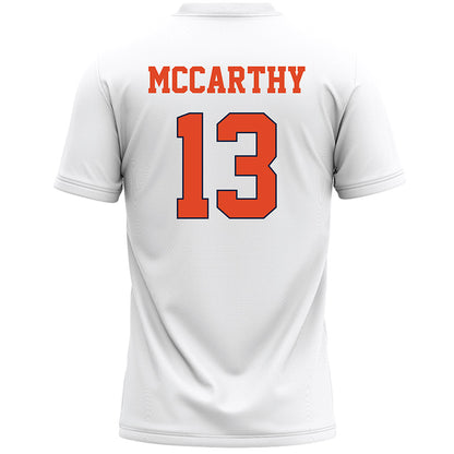 Syracuse - NCAA Men's Lacrosse : Tyler McCarthy - White Lacrosse Jersey -1
