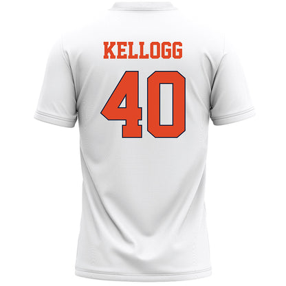 Syracuse - NCAA Men's Lacrosse : Tucker Kellogg - White Lacrosse Jersey -1