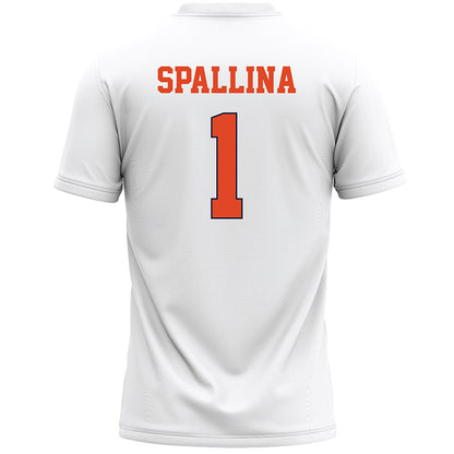 Syracuse - NCAA Men's Lacrosse : Jake Spallina - White Lacrosse Jersey -1