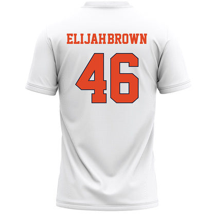 Syracuse - NCAA Men's Lacrosse : Gregory Elijah-Brown - White Lacrosse Jersey -1