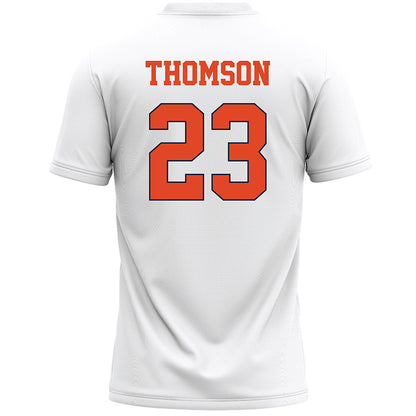 Syracuse - NCAA Men's Lacrosse : Finlay Thomson - White Lacrosse Jersey -1