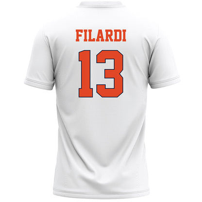 Syracuse - NCAA Men's Lacrosse : Joe Filardi - White Lacrosse Jersey -1