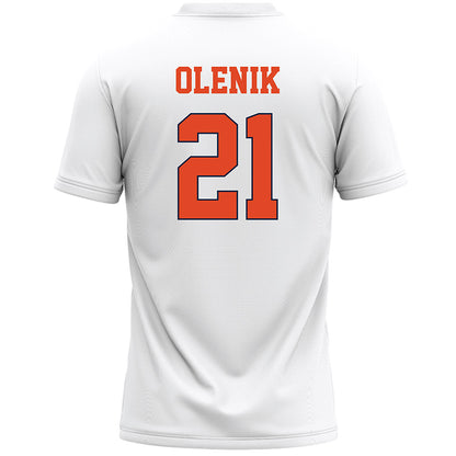 Syracuse - NCAA Men's Lacrosse : John Olenik - White Lacrosse Jersey -1
