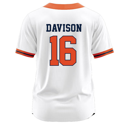 Syracuse - NCAA Softball : Taylor Davison - White Jersey-1
