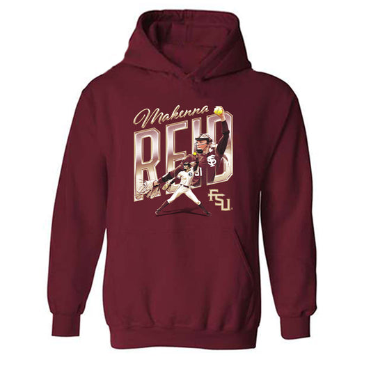 FSU - NCAA Softball : Makenna Reid - Hooded Sweatshirt Player Collage