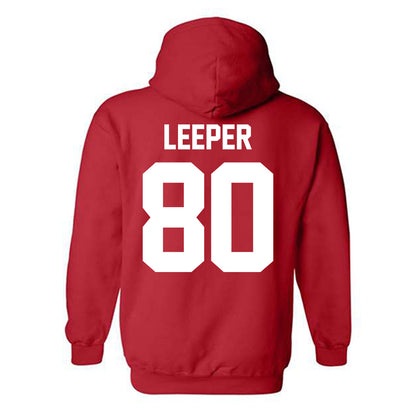 New Mexico - NCAA Football : Max Leeper - Classic Shersey Hooded Sweatshirt-1