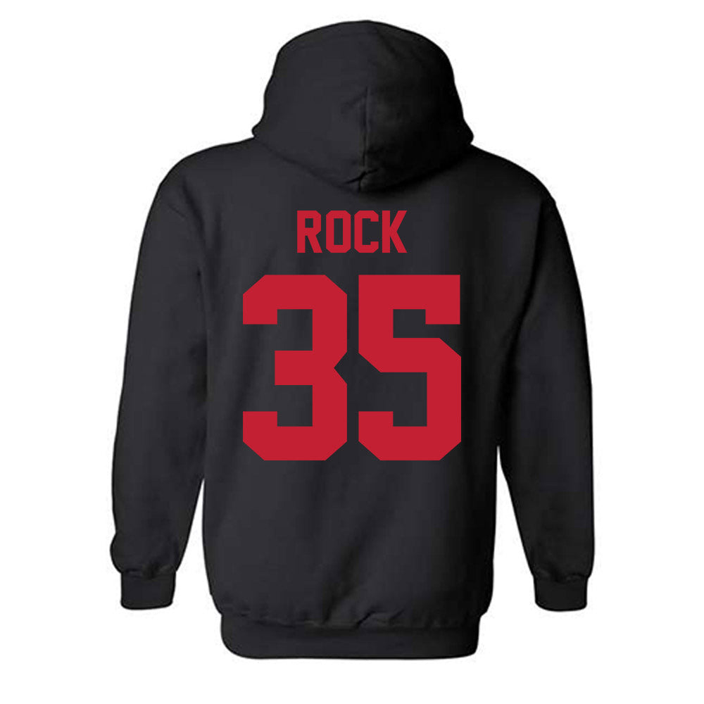 New Mexico - NCAA Men's Basketball : JT Rock - Classic Shersey Hooded Sweatshirt-1