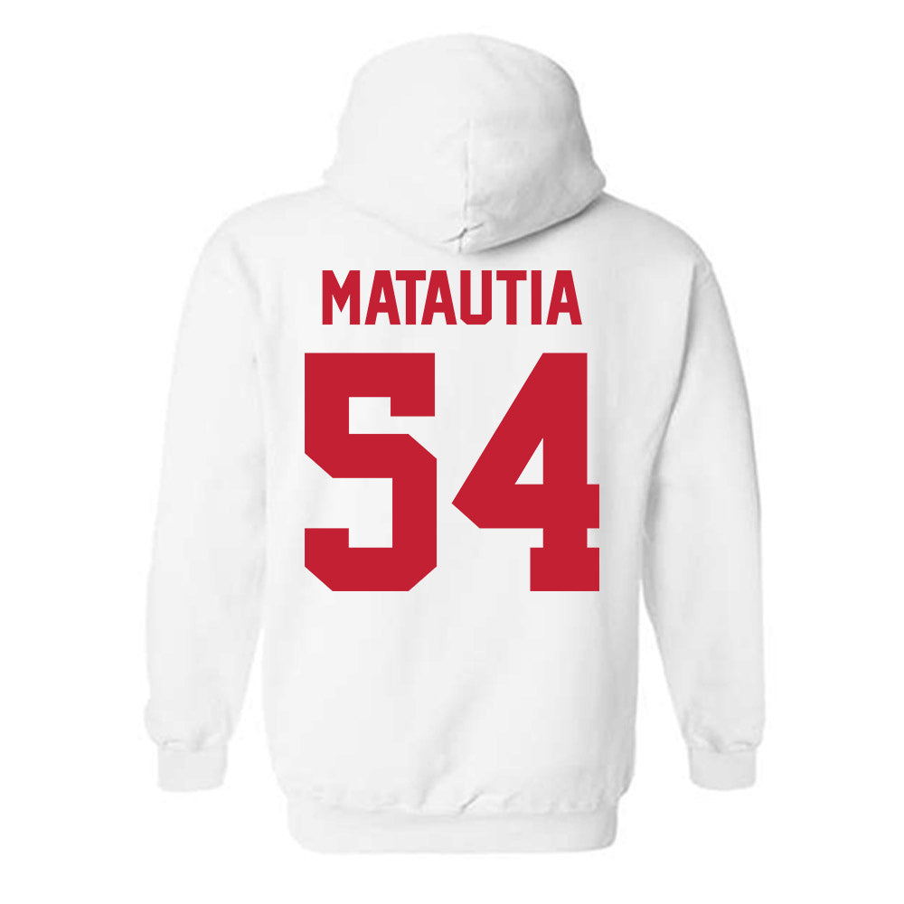 New Mexico - NCAA Football : Jojo Matautia - Classic Shersey Hooded Sweatshirt-1