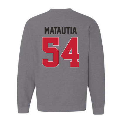 New Mexico - NCAA Football : Jojo Matautia - Classic Shersey Crewneck Sweatshirt-1