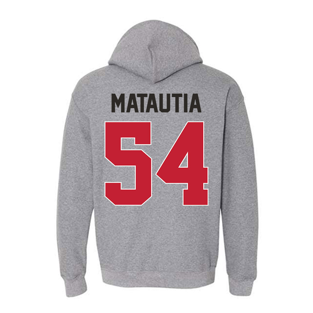 New Mexico - NCAA Football : Jojo Matautia - Classic Shersey Hooded Sweatshirt-1